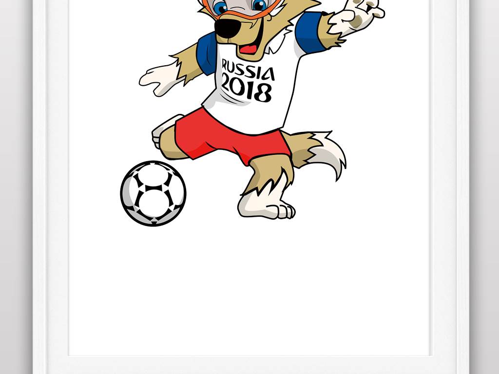 世界杯主题简笔画动物