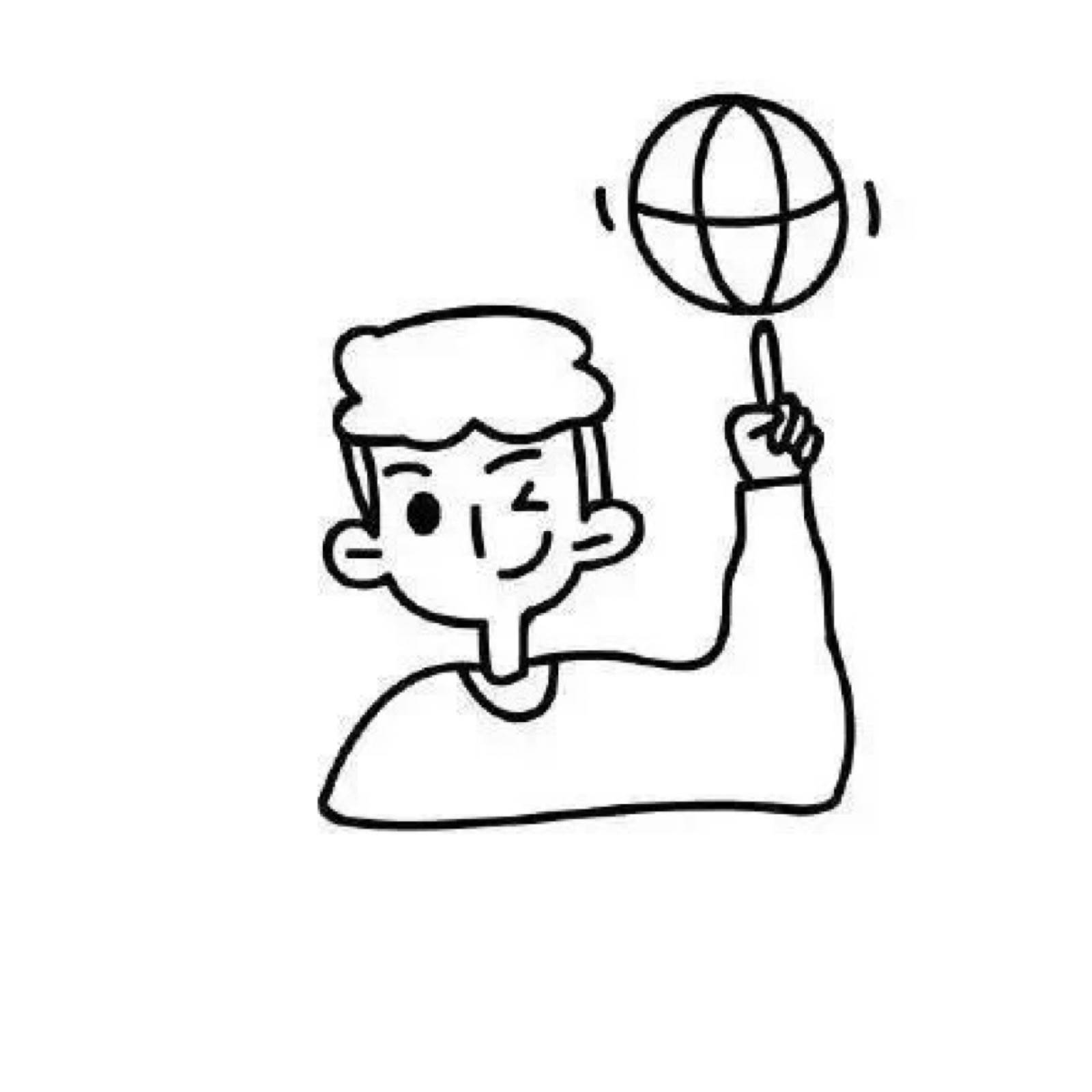 世界杯主题简笔画头像男生