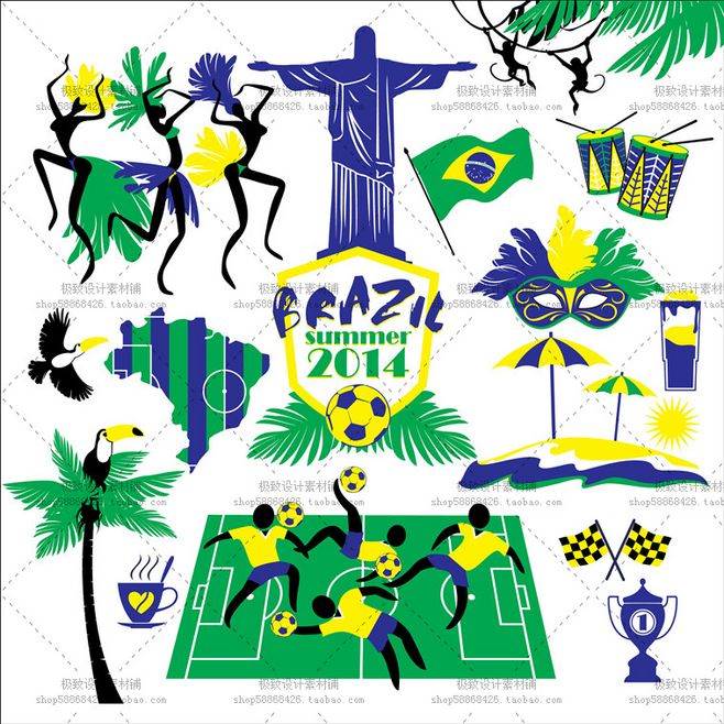 巴西世界杯简笔画带步骤的