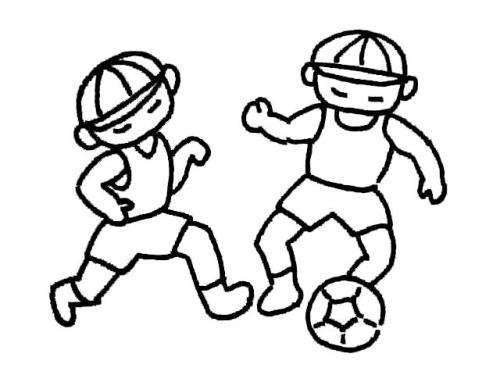小小世界杯手简笔画足球