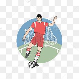 世界杯主题简笔画头像男生