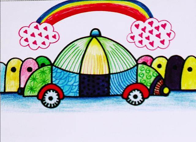 汽车探索世界杯简笔画图片