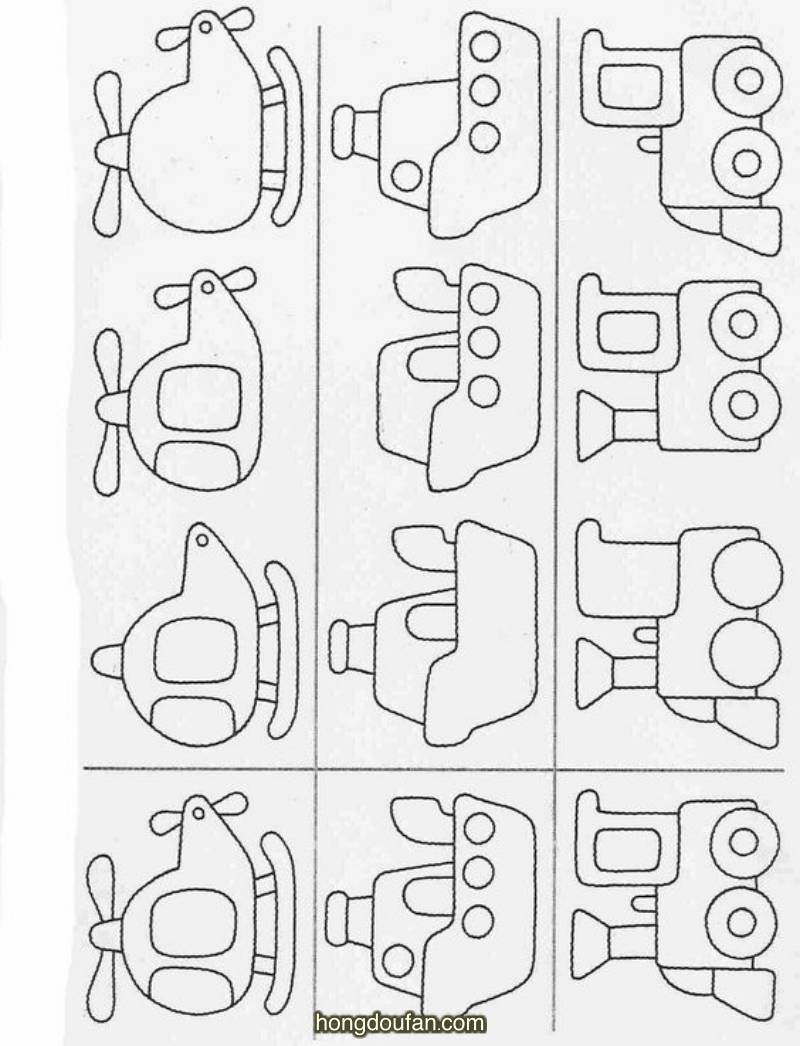 汽车探索世界杯简笔画图片