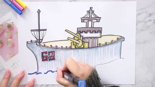 海盗战舰世界杯简笔画大全