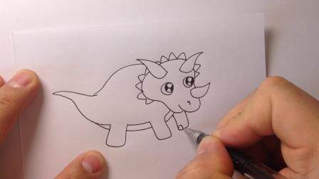 三角龙简笔画