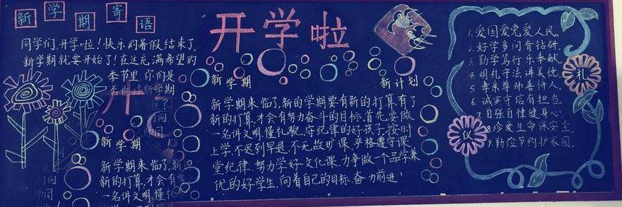 开学黑板报内容