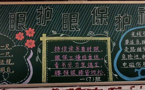爱眼黑板报
