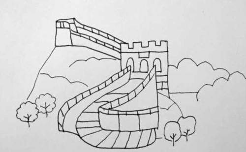 万里长城简笔画