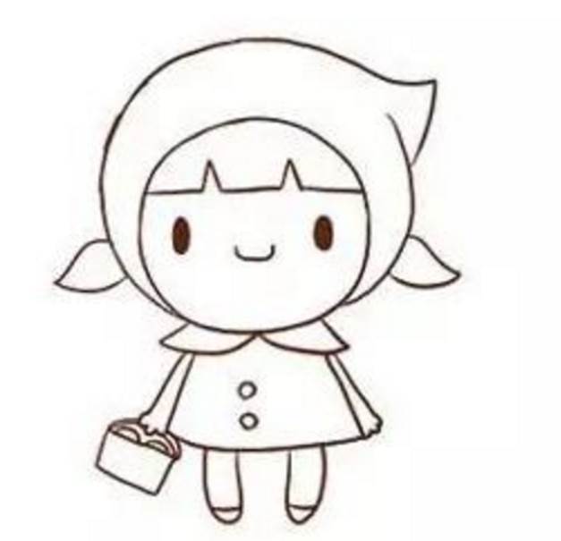 小红帽简笔画