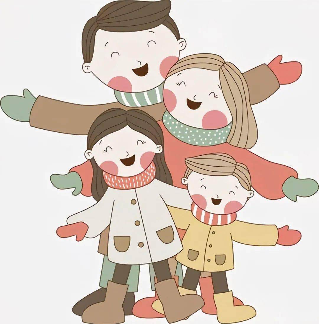 一家四口简笔画