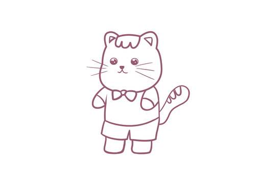 简笔画 小猫