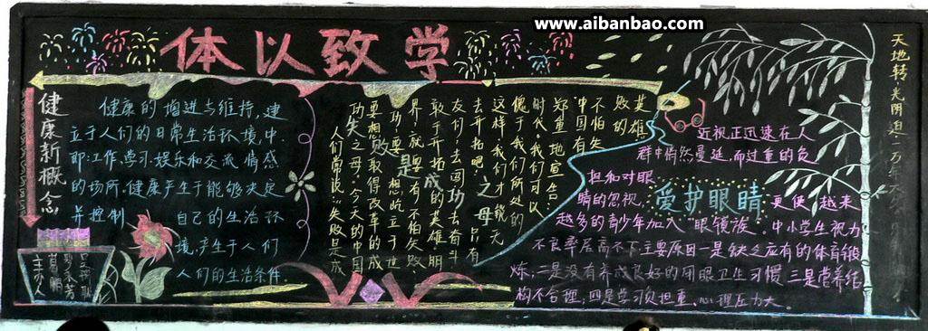 爱眼黑板报
