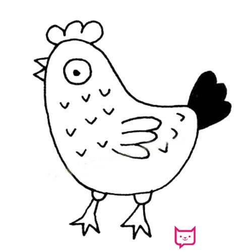 母鸡简笔画