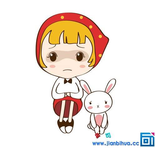 小红帽简笔画