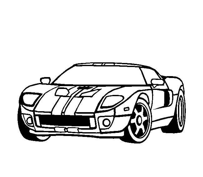跑车简笔画