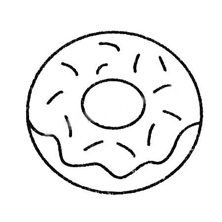 甜甜圈简笔画