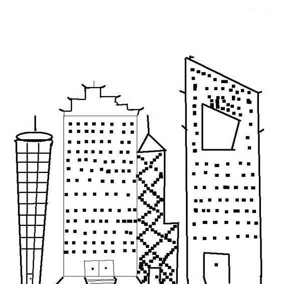 城市简笔画
