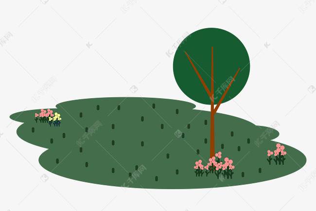 草地简笔画