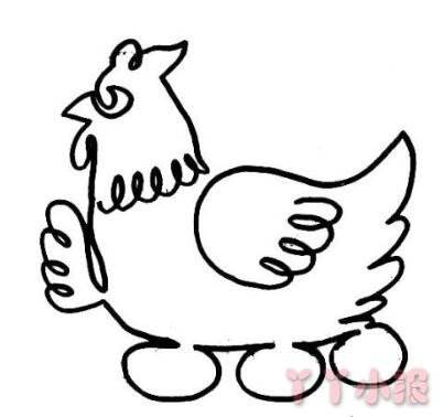 母鸡简笔画