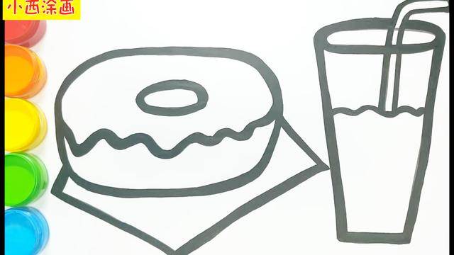 甜甜圈简笔画