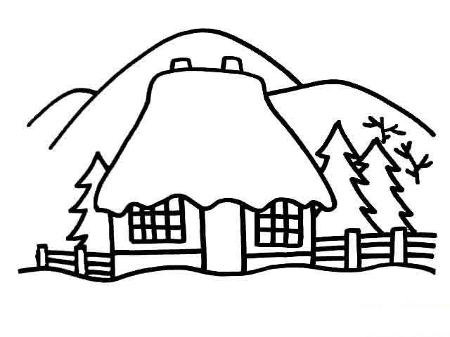 山水画简笔画