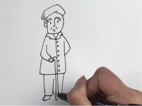 爷爷简笔画