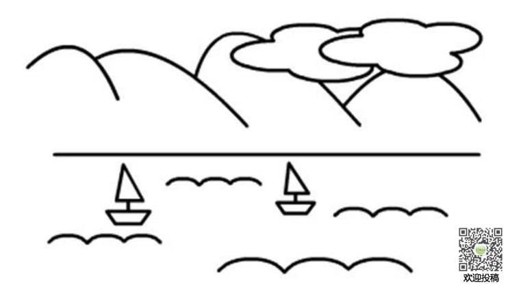 蓝天白云简笔画