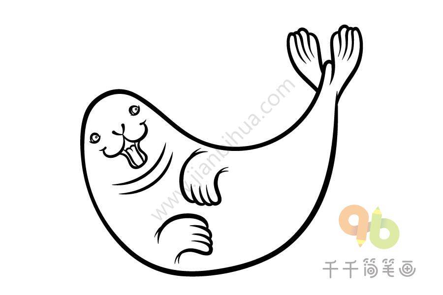 海豹 简笔画