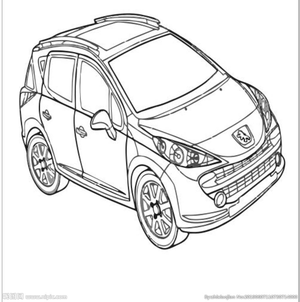 小汽车简笔画图片大全