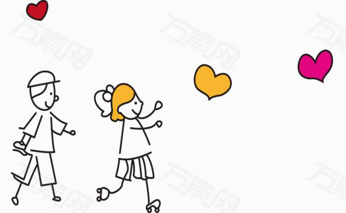 小人简笔画一男一女