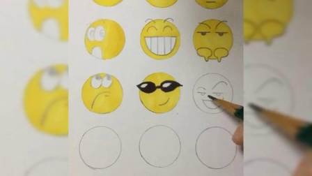 可爱表情包简笔画