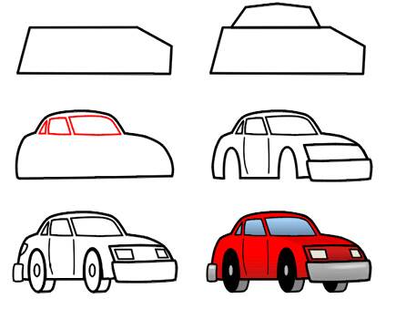 小汽车简笔画图片大全