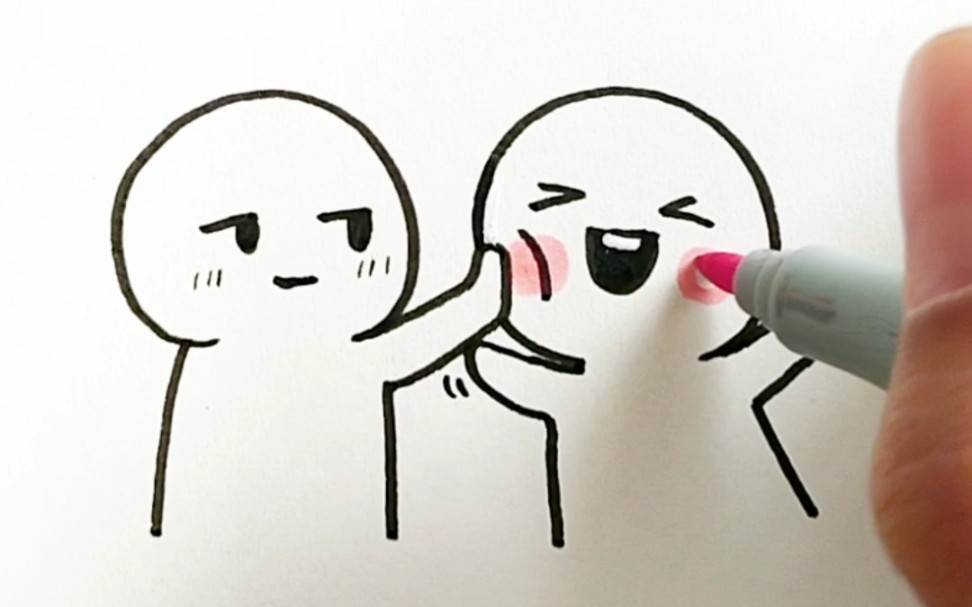 小人简笔画一男一女