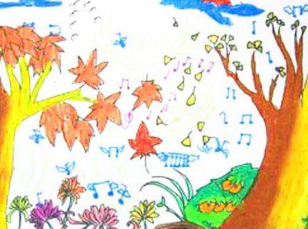 秋天的景色简笔画