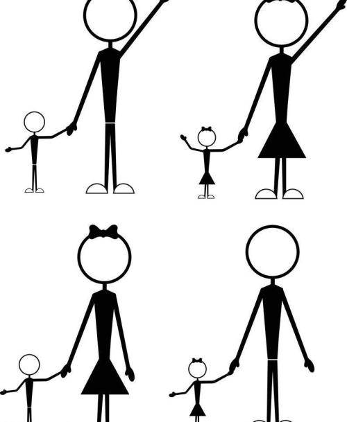 小人简笔画一男一女