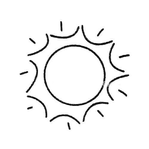 简笔画太阳