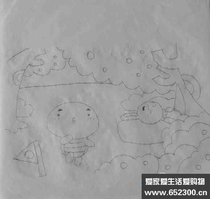 龟兔赛跑简笔画