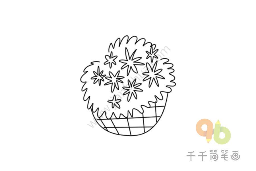 花篮简笔画