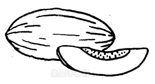 哈密瓜 简笔画
