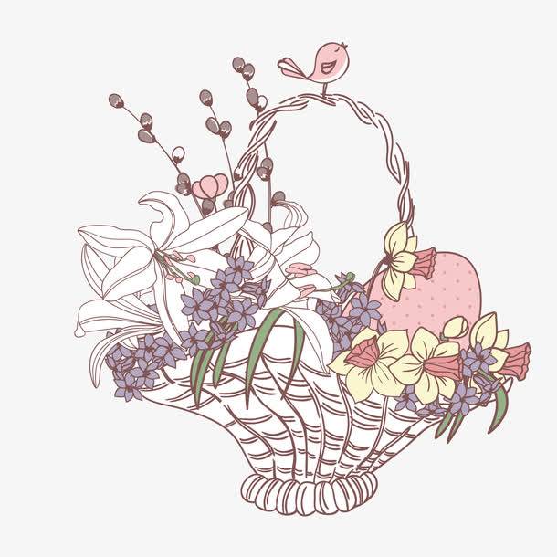 花篮简笔画