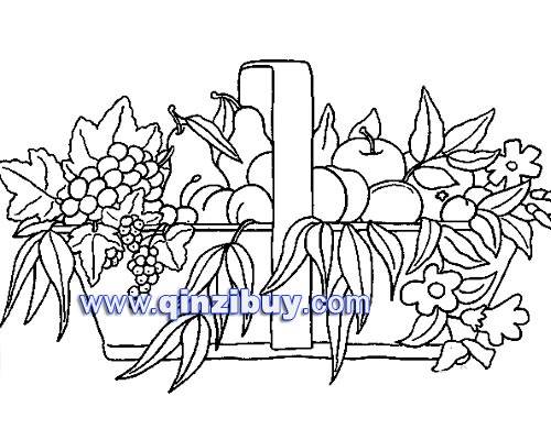 水果篮简笔画