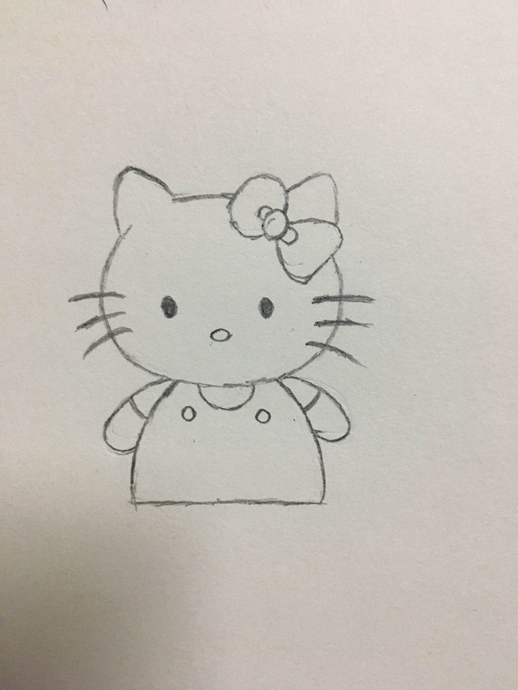 kitty猫简笔画