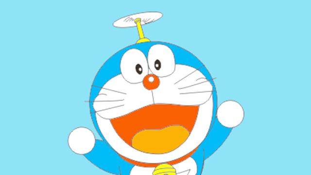 哆啦a梦简笔画带颜色