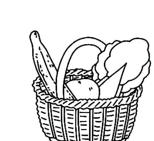 水果篮简笔画