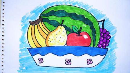 水果篮简笔画