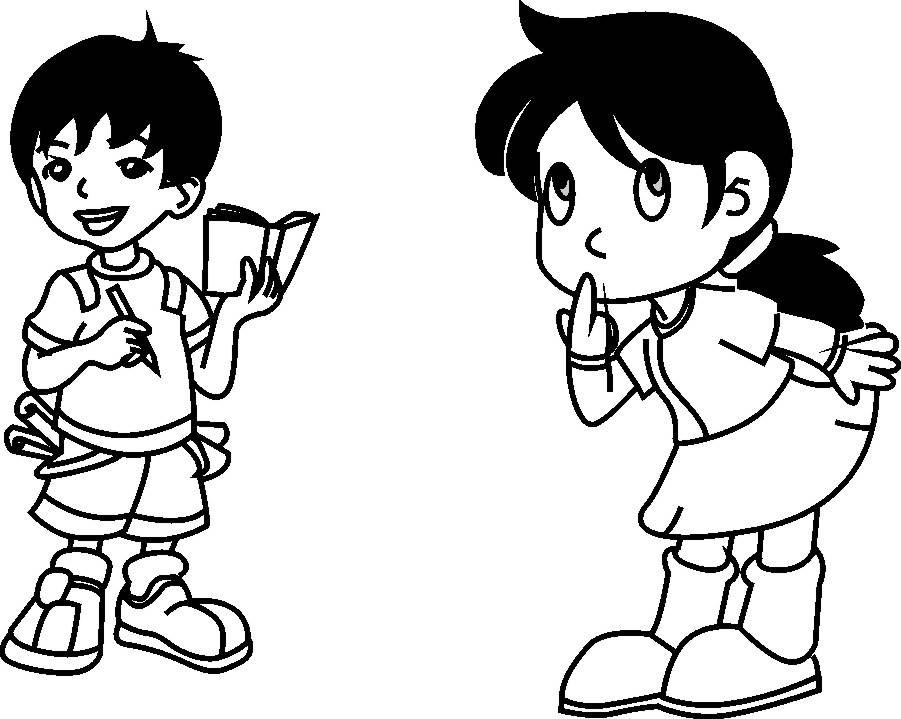 小人简笔画一男一女