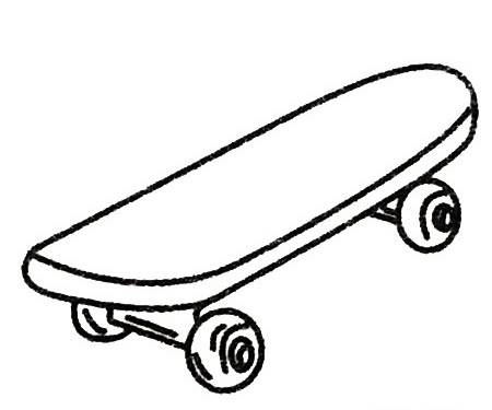 滑板 简笔画