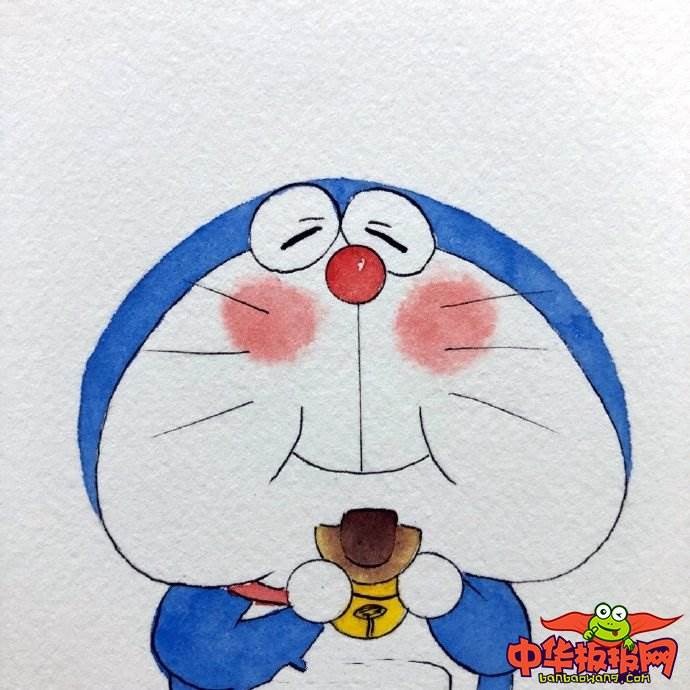 哆啦a梦简笔画带颜色