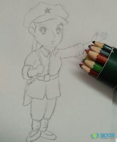 红军战士简笔画