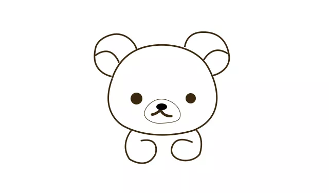 小熊的简笔画